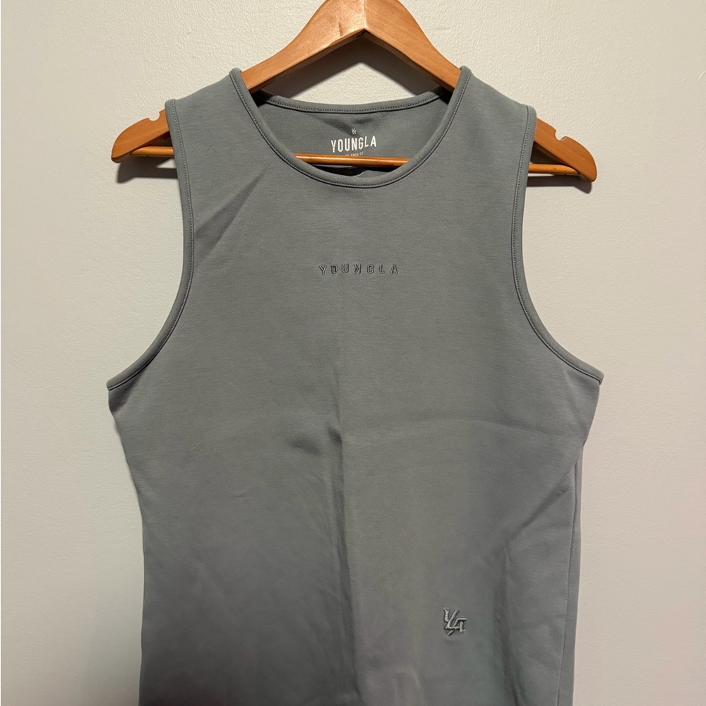 YoungLA Mens Tank Top in Sage Green
